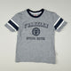 T-shirt in grey, blue, white