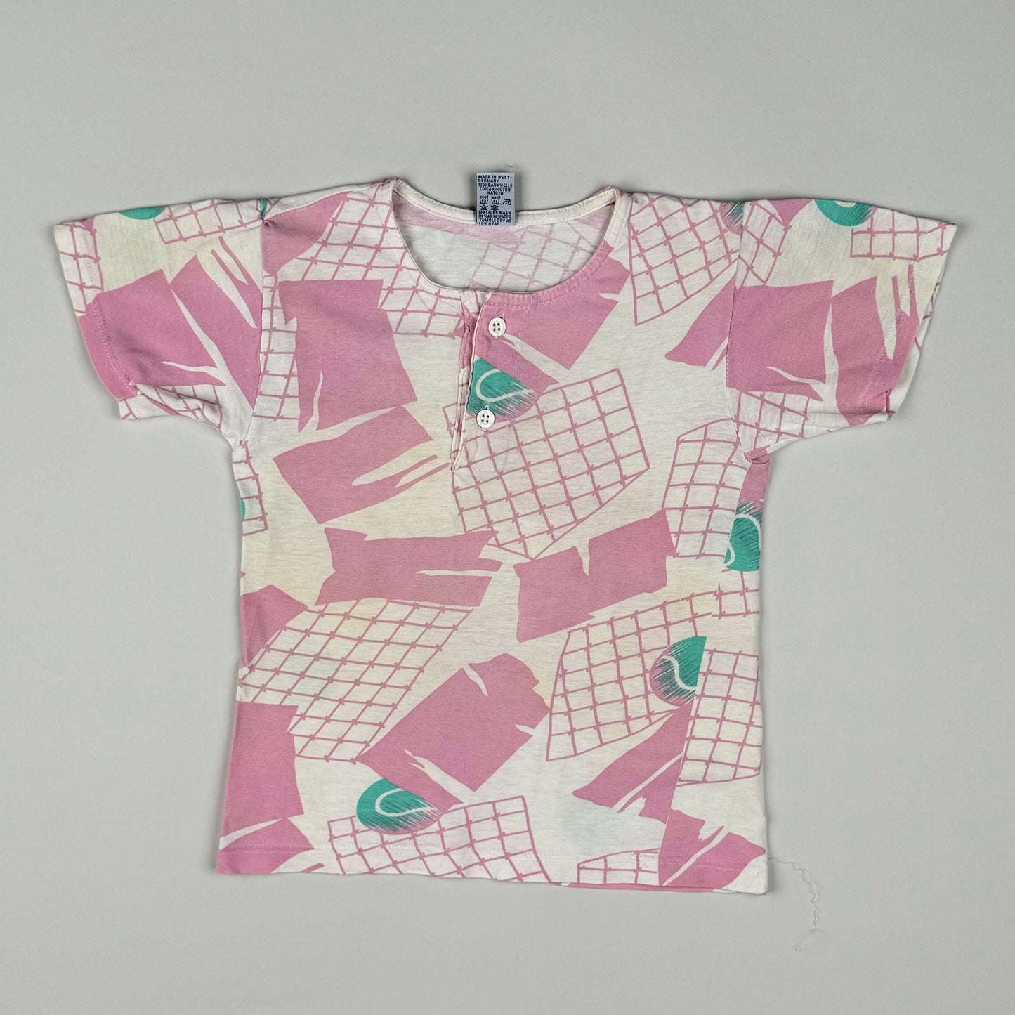 T-Shirt in pink, white and green