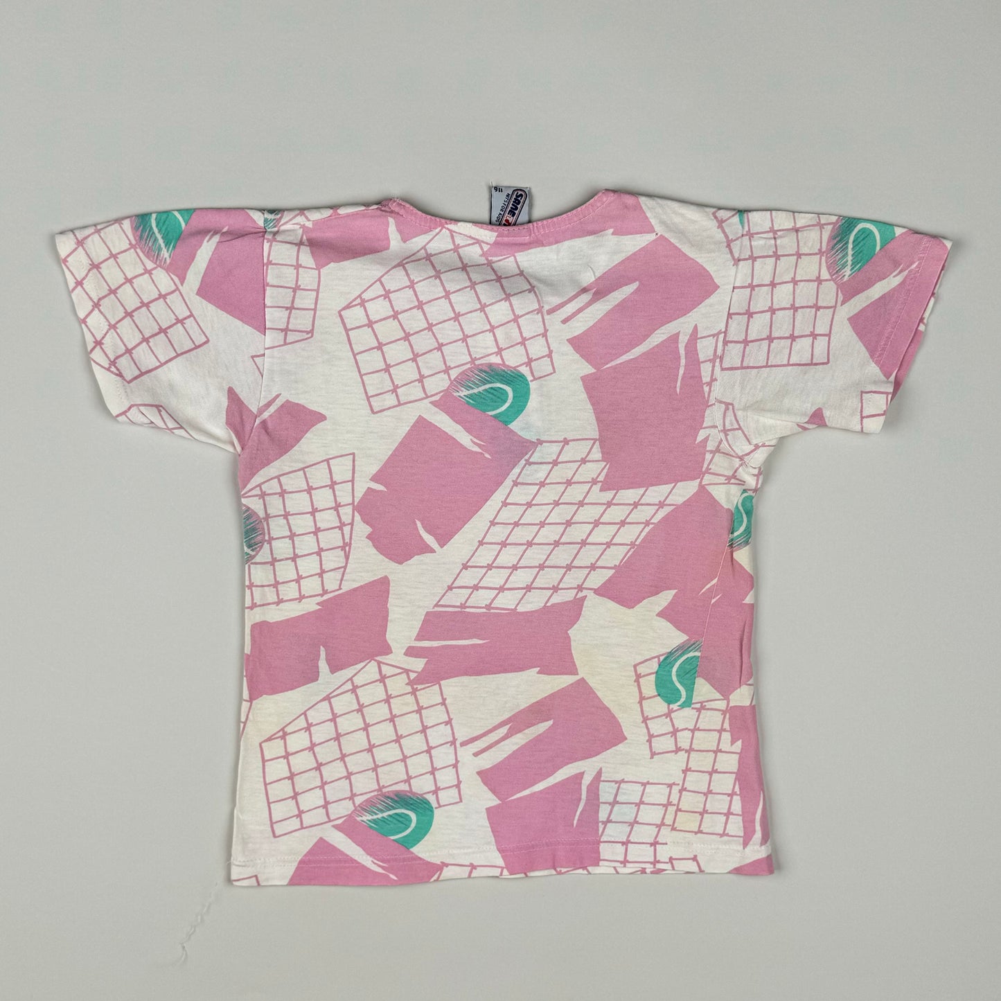 T-Shirt in pink, white and green