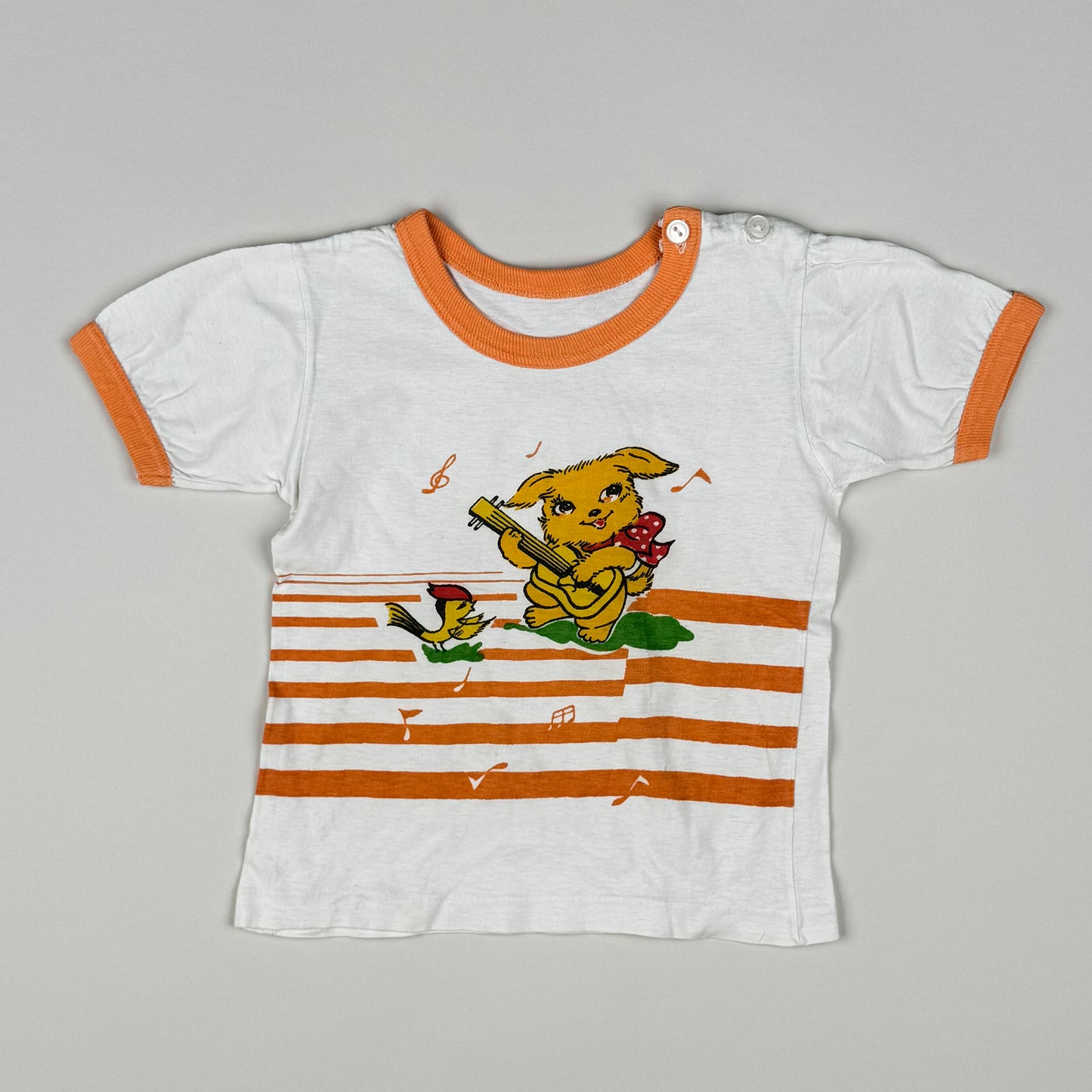 T-Shirt in white and orange