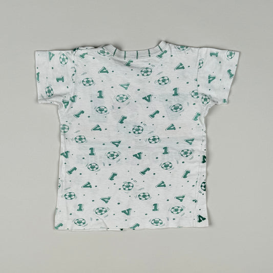 T-Shirt in green and white