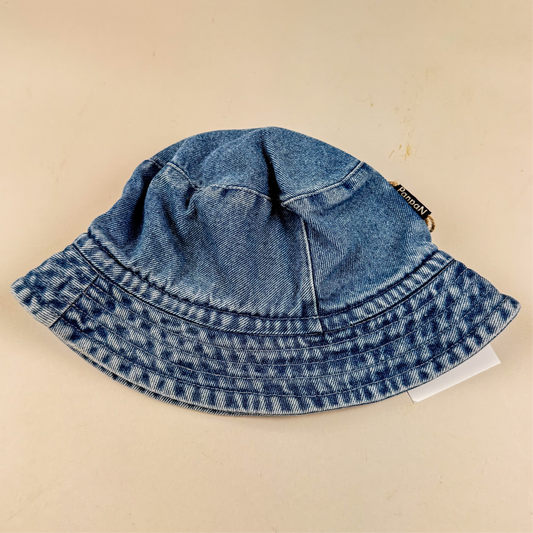 Vintage Denim Bucket Hat with Embroidery