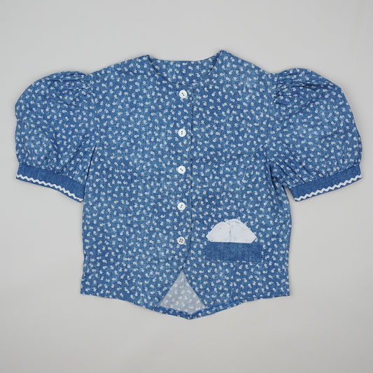 Vintage Shirt with Puff Sleves