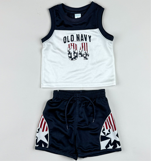 Matching Set in blue, white and red