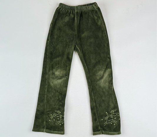 Velvet Pants with Embroidery