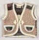 Wool Vest in beige, brown and grey