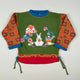 Sweatshirt in multi, orange and green