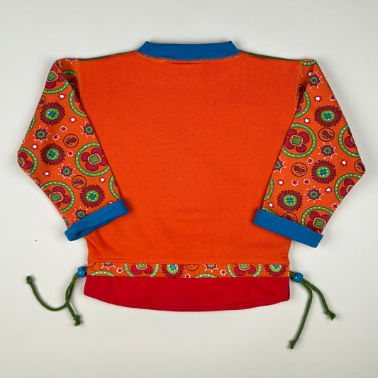 Sweatshirt in multi, orange and green