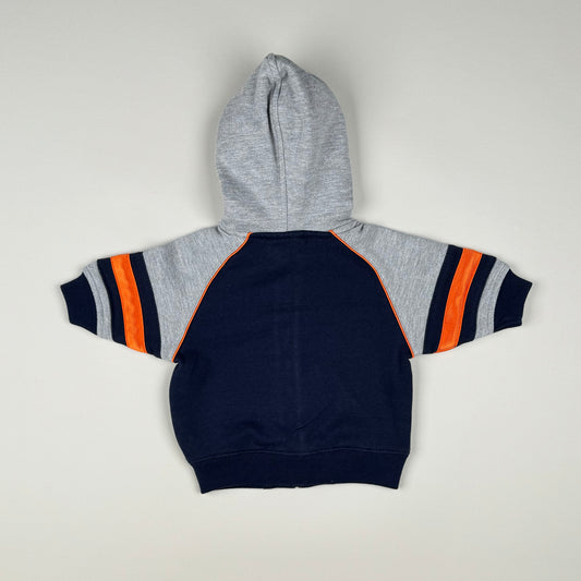 Sweatshirt in blue, grey and orange