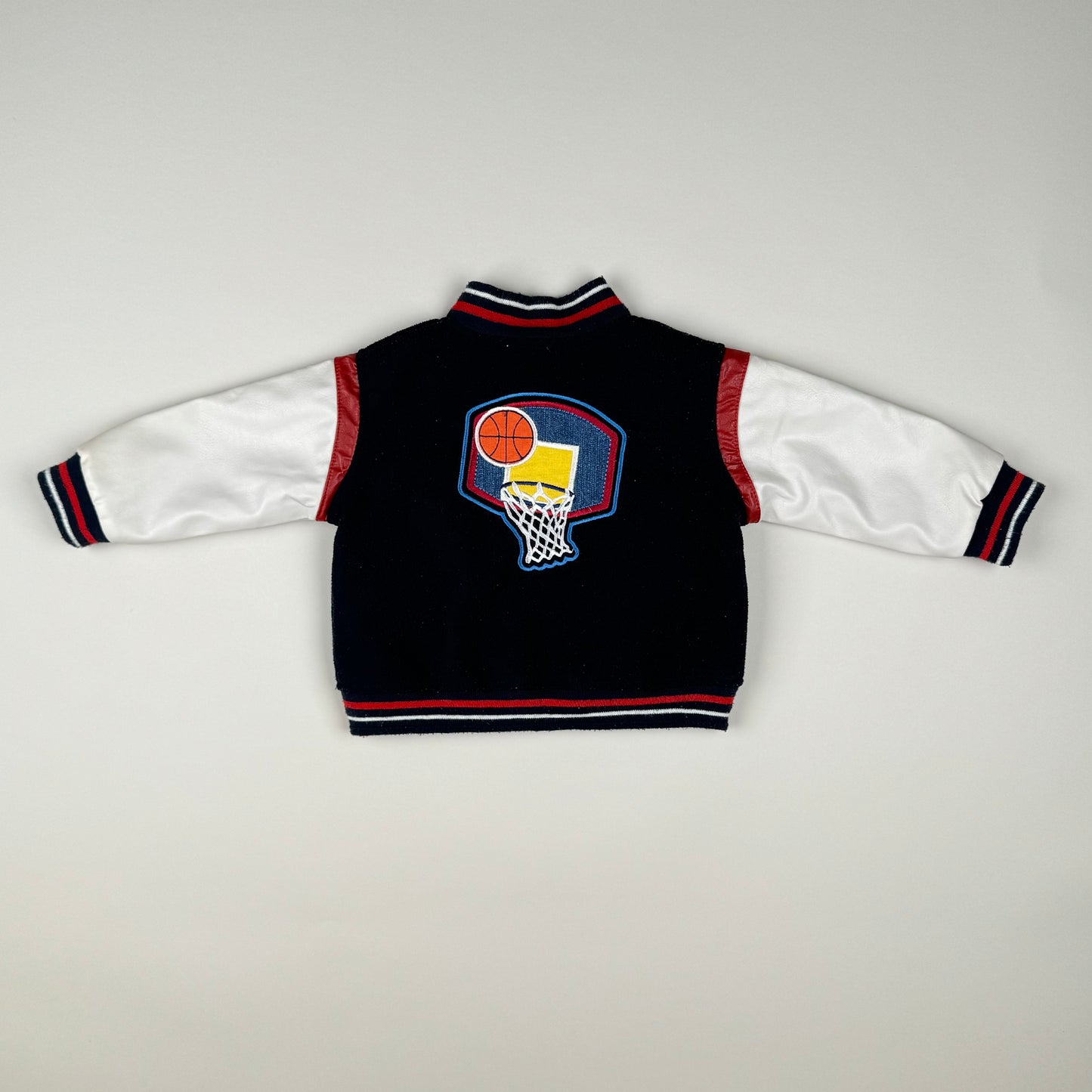 Varsity Jacket in blue, red and white