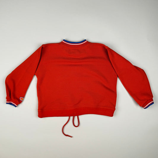 Sweatshirt in orange, red and blue