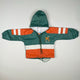 Tracksuit Jacket in green and orange