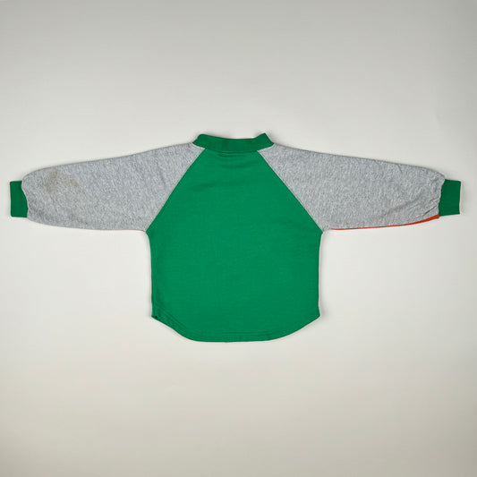 Sweatshirt in green and orange