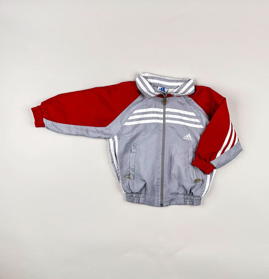 Tracksuit Jacket in red, white and grey