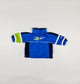 Windbreaker in blue, green and white