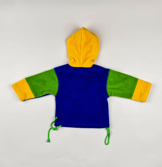 Fleece Jacket in blue, green and yellow