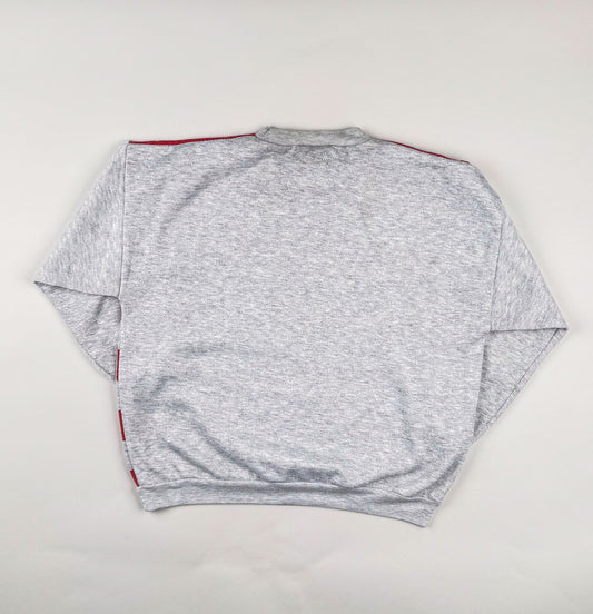 Sweatshirt in grey, red and multi