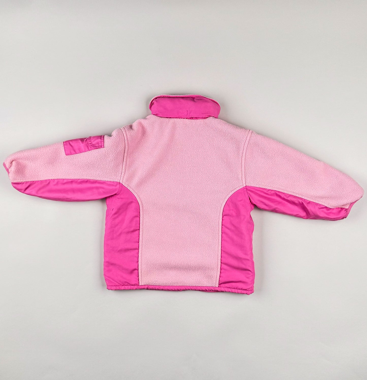 Fleece Jacket in pink and white