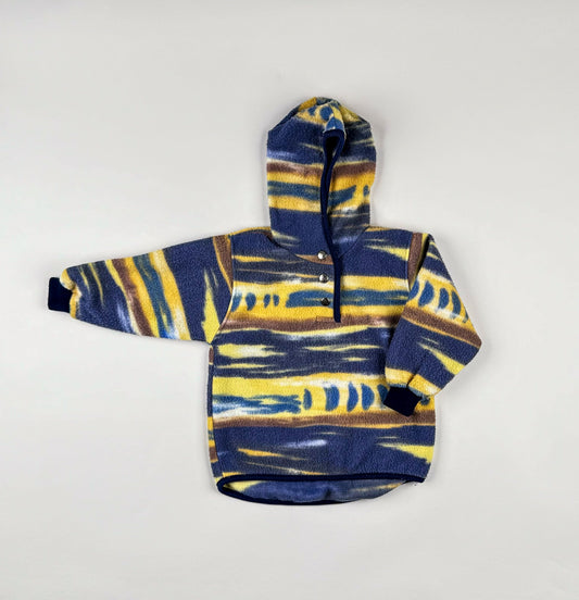 Fleece Jacket in multi, blue and yellow