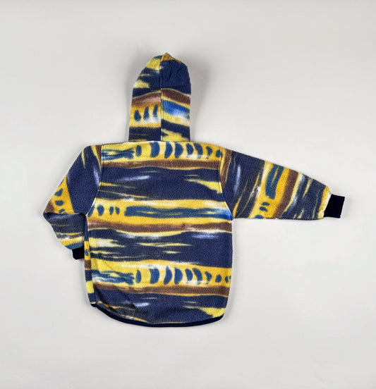 Fleece Jacket in multi, blue and yellow