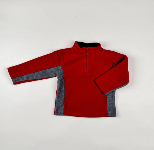 Fleece Jacket in red and grey