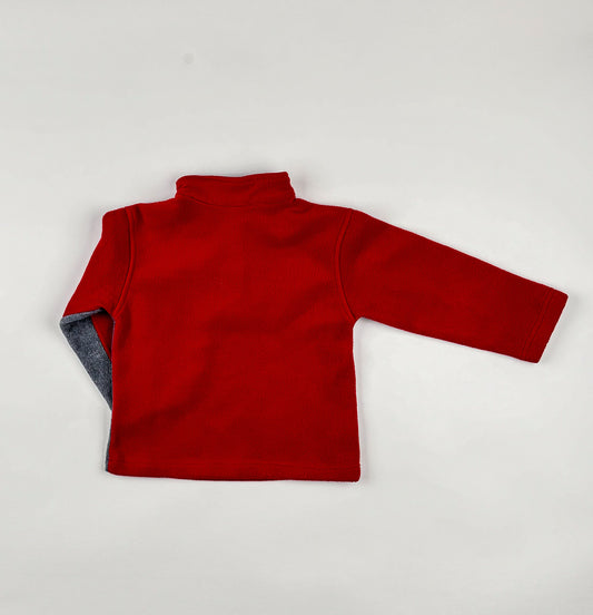 Fleece Jacket in red and grey