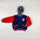 Fleece Jacket in blue, red and white