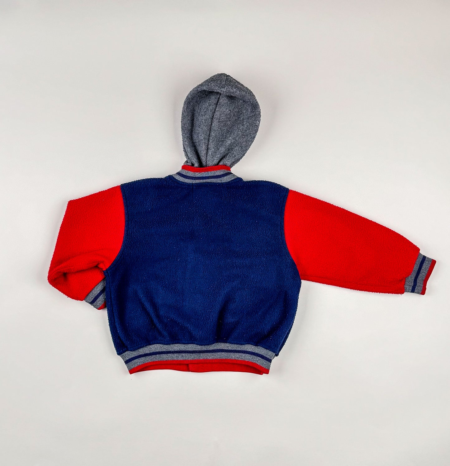 Fleece Jacket in blue, red and white