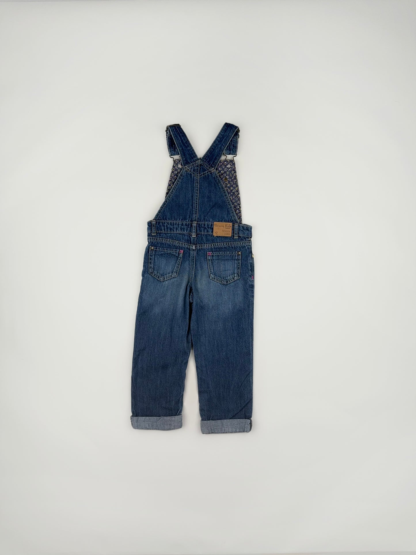 Overall in blue and multi