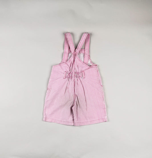 Shortalls in pink and white