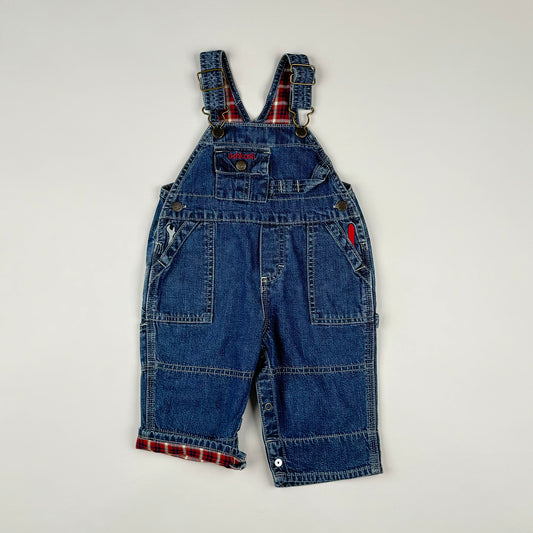 Overall in blue and red