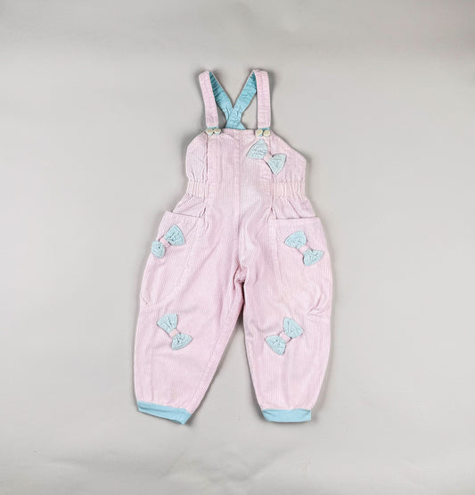 Corduroy Overalls in pink and blue