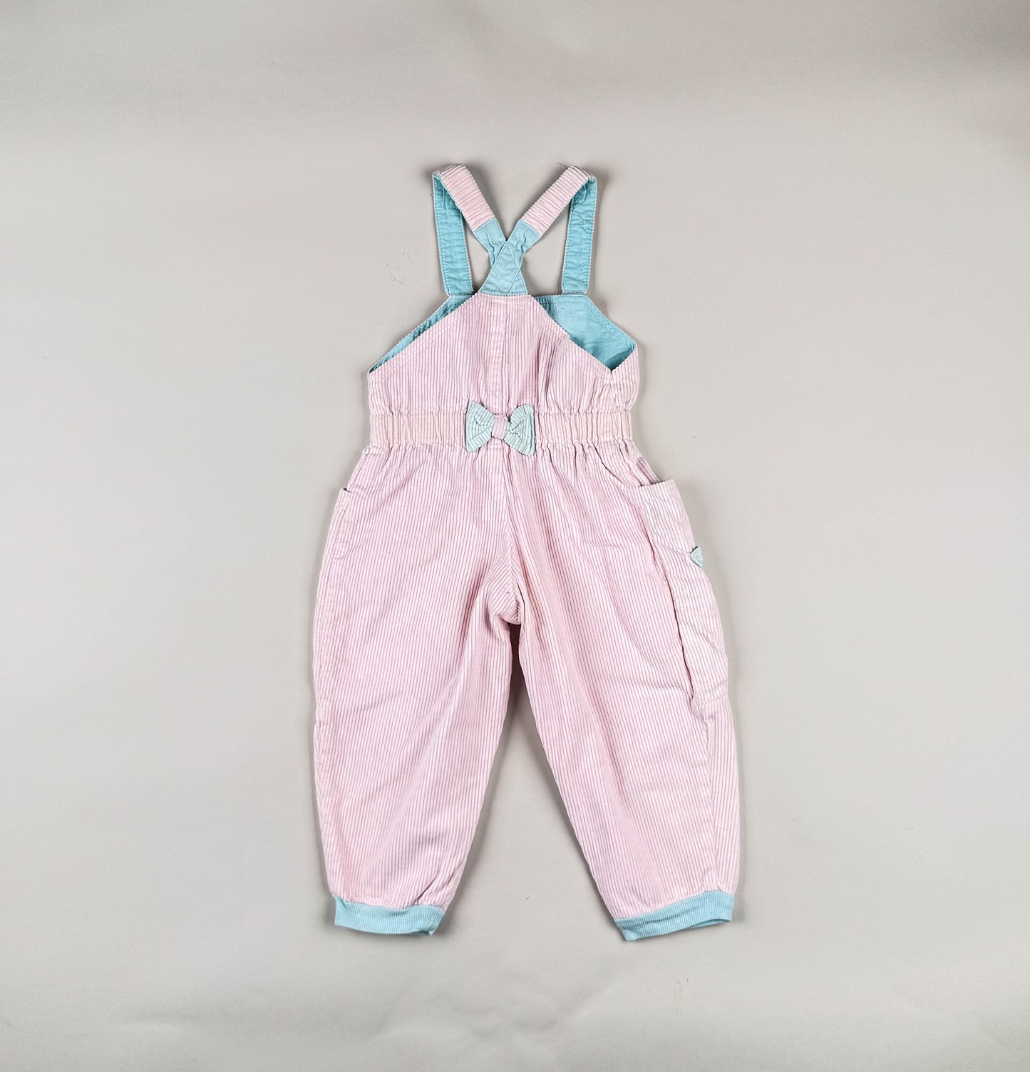 Corduroy Overalls in pink and blue