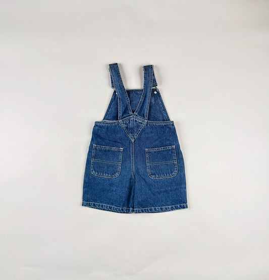 Shortalls in blue and orange