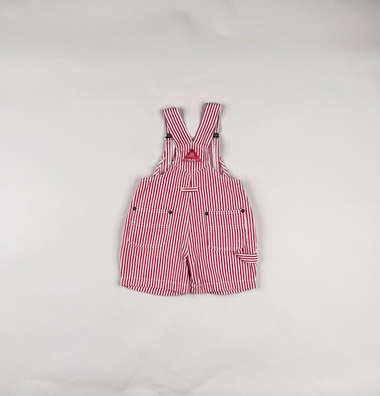 Shortalls in red and white