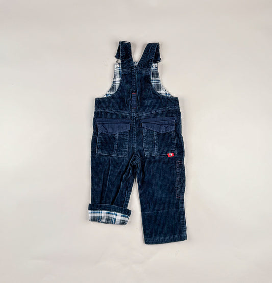 Corduroy Overalls in blue