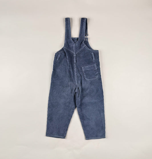 Corduroy Overalls in blue and grey