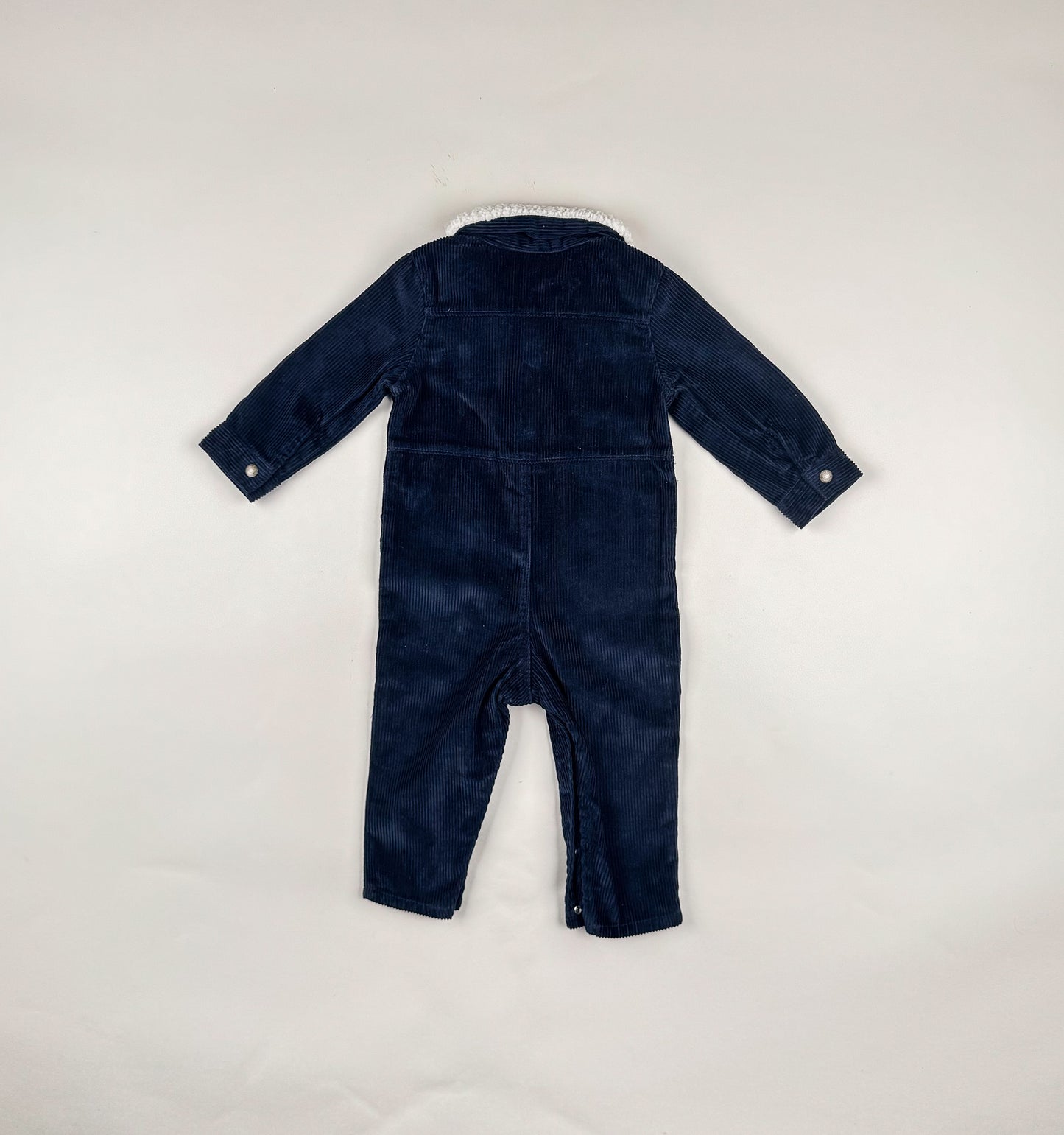 Navy Blue Corduroy Jumpsuit