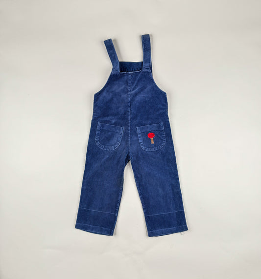 Corduroy Overalls in blue