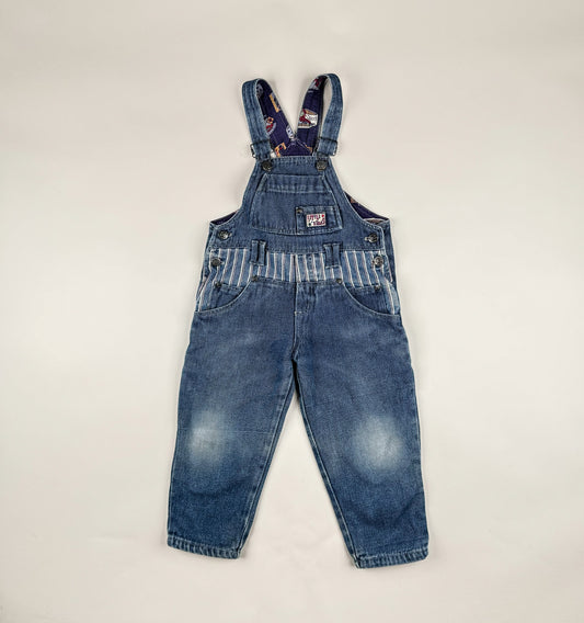 Corduroy Overalls in blue