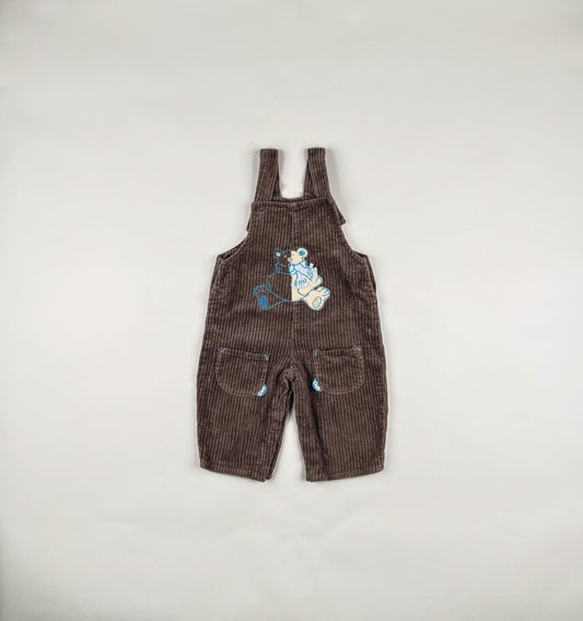 Corduroy Overalls in brown