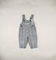 Overalls in blue and white