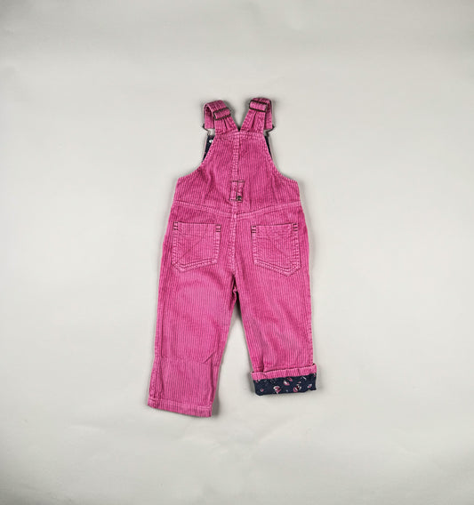 Corduroy Overalls in pink