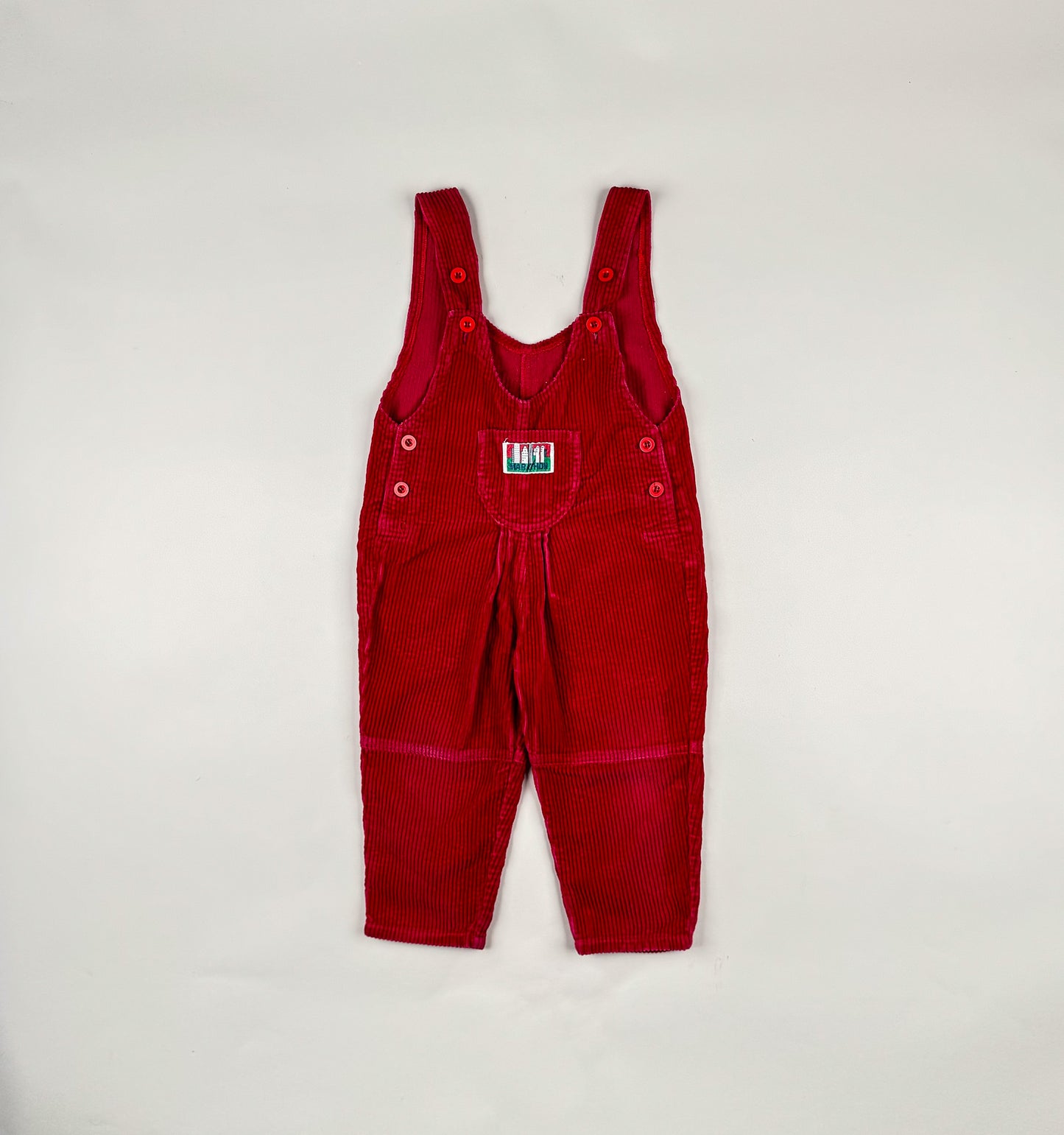 Corduroy Overalls in red