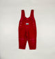 Corduroy Overalls in red