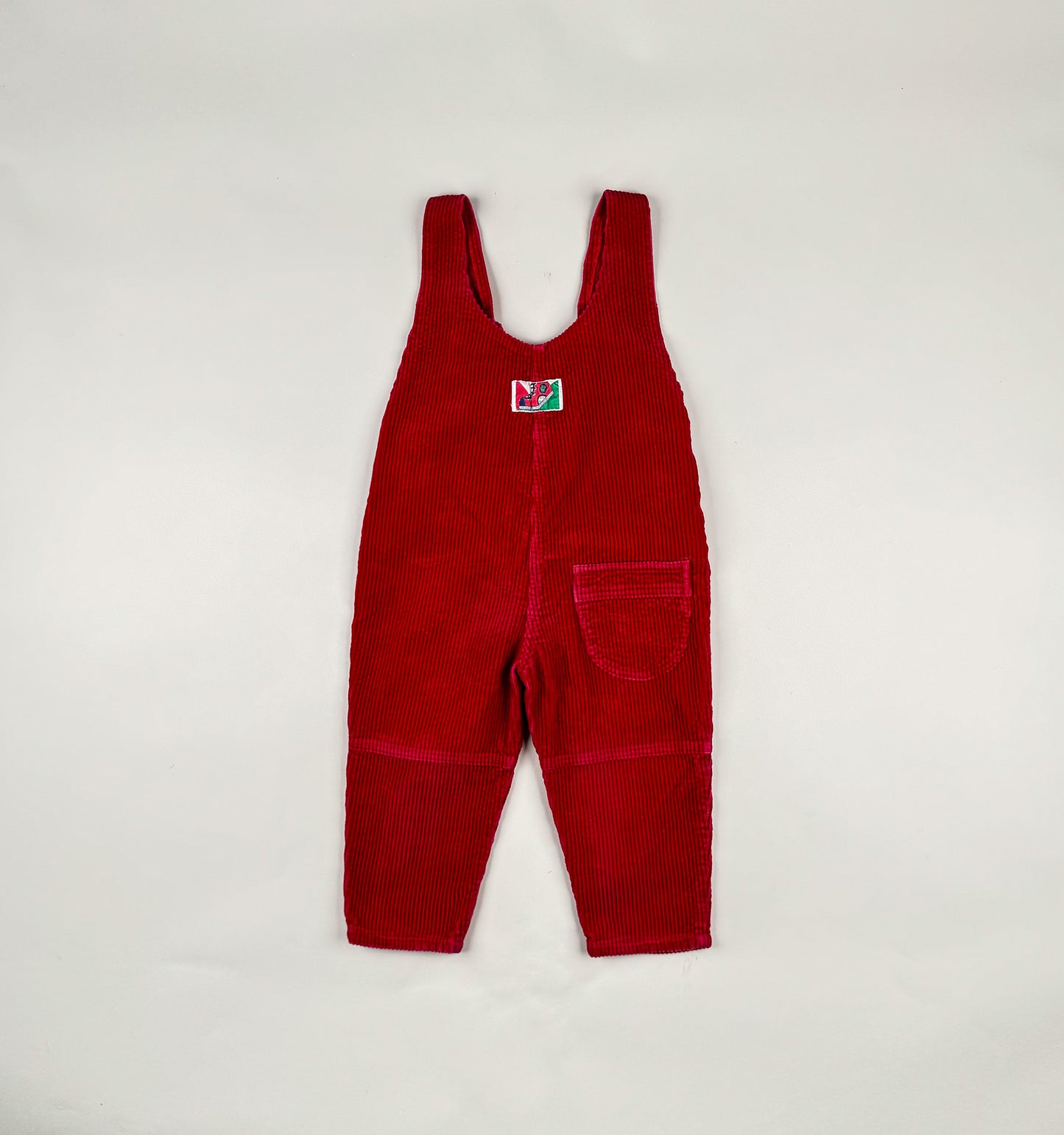 Corduroy Overalls in red