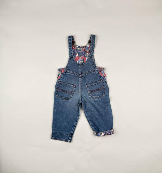 Overalls in blue and multi