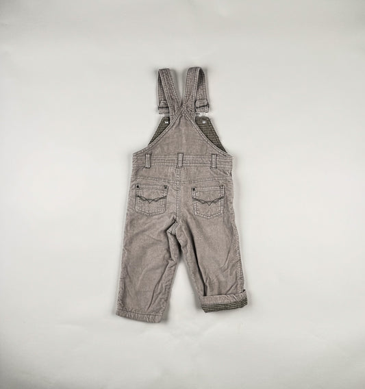 Corduroy Overalls in beige and green