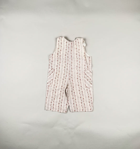 Overalls in beige and pink