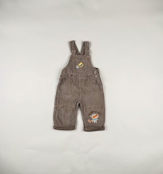 Corduroy Overalls in beige